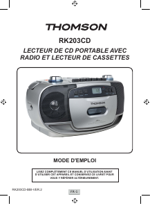 Mode d’emploi Thomson RK203CD Stéréo