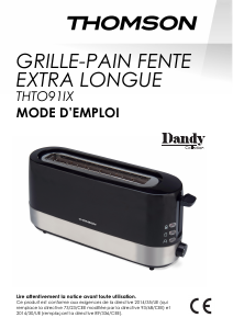 Mode d’emploi Thomson THTO91IX Grille pain