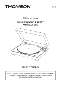 Manual de uso Thomson TT300 Giradiscos