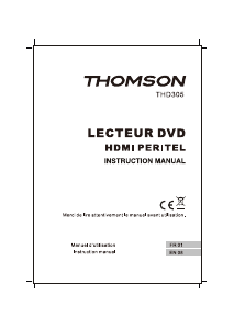 Mode d’emploi Thomson THD305B Lecteur DVD