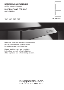 Manual de uso Küppersbusch FKG9850.0E Frigorífico combinado