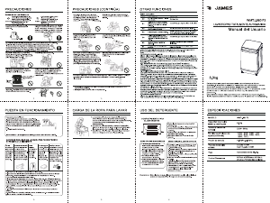 Manual de uso James WMTJ 880 F2 Lavadora