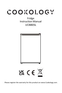 Handleiding Cookology UCIB80SL Koelkast