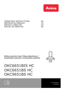 Bruksanvisning Amica OKC 6651 BS HC Köksfläkt