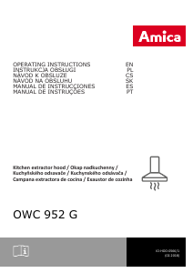 Bruksanvisning Amica OWC 952 G Köksfläkt