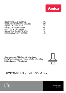 Návod Amica OWP 9641 TB Digestor