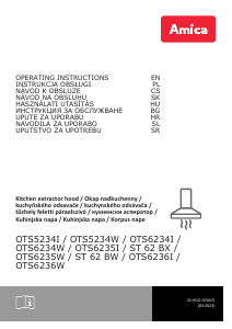 Návod Amica OTS 6236 W Digestor