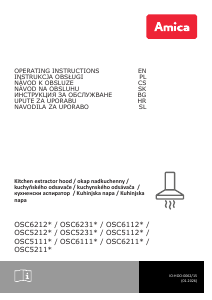 Bruksanvisning Amica OSC 6213 W Köksfläkt