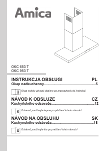 Manuál Amica OKC 653 T Odsavač par