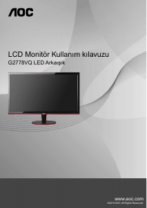 Kullanım kılavuzu AOC G2778VQ LCD ekran