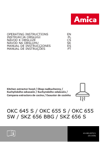 Návod Amica OKC 655 SW Digestor