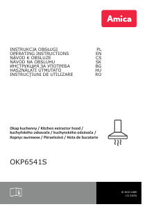 Bruksanvisning Amica OKP 6541 S Köksfläkt