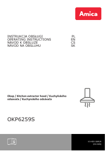 Manuál Amica OKP 6259 S Odsavač par
