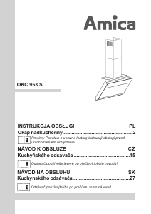 Instrukcja Amica OKC 953 S Okap kuchenny