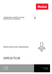 Bruksanvisning Amica OMC 6751 B Köksfläkt