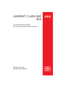 Manuale AEG Lavamat Clara 845 Lavatrice