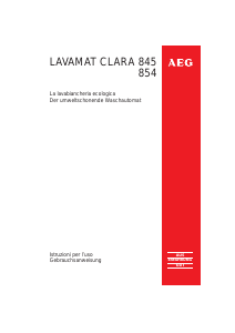 Manuale AEG Lavamat Clara 854 Lavatrice