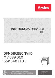 Instrukcja Amica DFM68C9EONViID Zmywarka