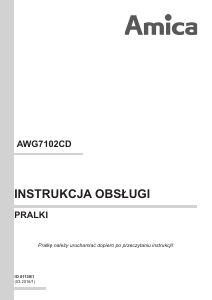 Instrukcja Amica AWG7102CD Pralka