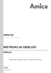 Instrukcja Amica AWS610D Pralka