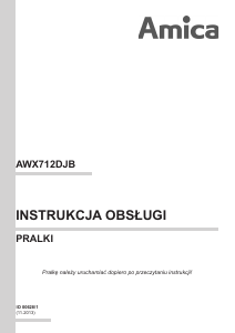 Instrukcja Amica AWX712DJB Pralka