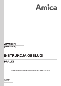 Instrukcja Amica AW100N Pralka