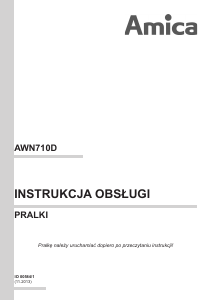 Instrukcja Amica AWN710D Pralka