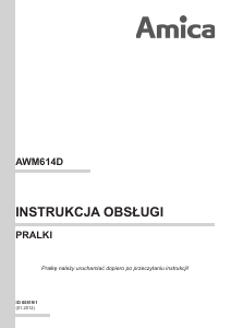 Instrukcja Amica AWM614D Pralka