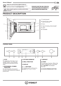 Manual de uso Indesit IM K12 B Microondas
