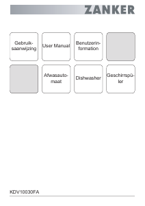 Manual Zanker KDV10030FA Dishwasher