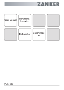 Bedienungsanleitung Zanker PVX1556 Geschirrspüler