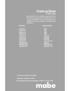 Manual de uso Mabe CMC5115AX0 Cocina