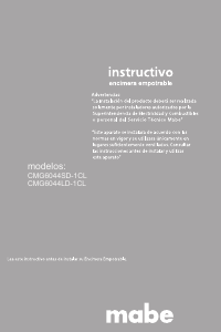 Manual de uso Mabe CMG6044SD-1CL Placa
