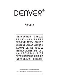 Manual Denver CR-416 Alarm Clock Radio