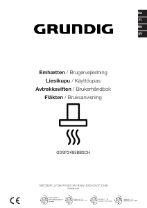 Bruksanvisning Grundig GDSP2485BBSCH Köksfläkt