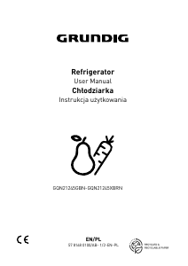Instrukcja Grundig GQN21245XBRN Lodówko-zamrażarka