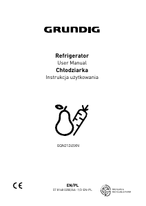 Bruksanvisning Grundig GQN21245XN Kylskåp