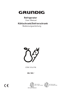 Bruksanvisning Grundig GTMI10141FN Kylskåp