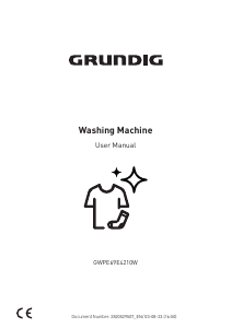 Bruksanvisning Grundig GWPE69E4210W Tvättmaskin
