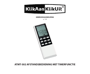 Handleiding KlikAanKlikUit ATMT-502 Afstandsbediening