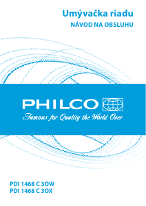 Bedienungsanleitung Philco PDI 1468 C3OW Geschirrspüler