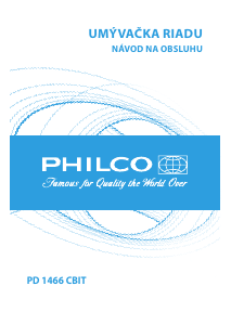 Návod Philco PD 1466 CBIT Umývačka riadu