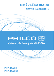 Bedienungsanleitung Philco PD 1466 EW Geschirrspüler