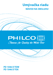 Bedienungsanleitung Philco PD 1046 DTOW Geschirrspüler