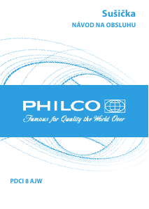 Hướng dẫn sử dụng Philco PDCI 8 AJW Máy sấy