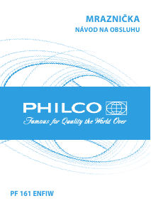 Návod Philco PF 161 ENFIW Mraznička