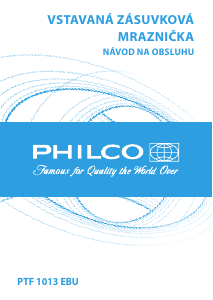 Návod Philco PTF 1013 EBU Mraznička