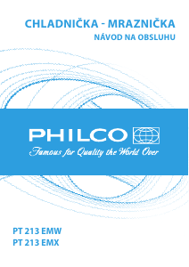 Návod Philco PT 213 EMW Chladnička s mrazničkou