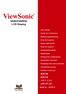 Manual ViewSonic VA902 LCD Monitor