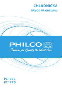 Návod Philco PC 175 D Chladnička s mrazničkou